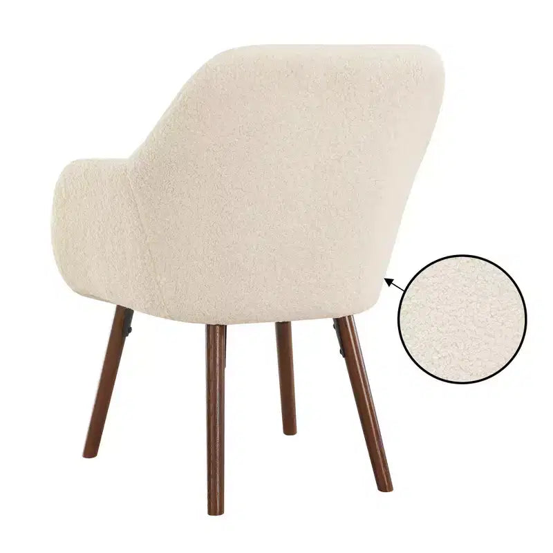 Fauteuil d'appoint à dossier haut Charlotte Breighton Home, crème/marron foncé