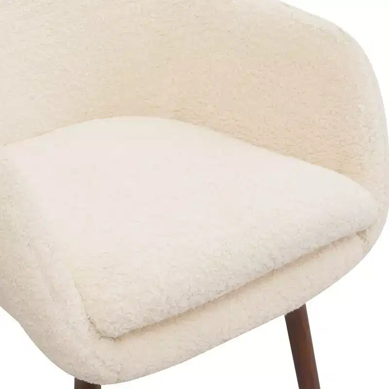 Fauteuil d'appoint à dossier haut Charlotte Breighton Home, crème/marron foncé