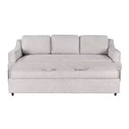Canapé-lit gigogne Serta Hans en lin : taille Queen, convertible avec matelas à ressorts intérieurs