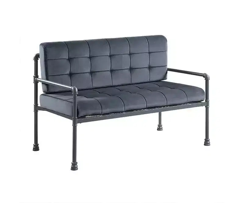 Causeuse 51 po Brantley Gris Sable - Acme Furniture : Comprend 2 coussins décoratifs, Cadre en métal
