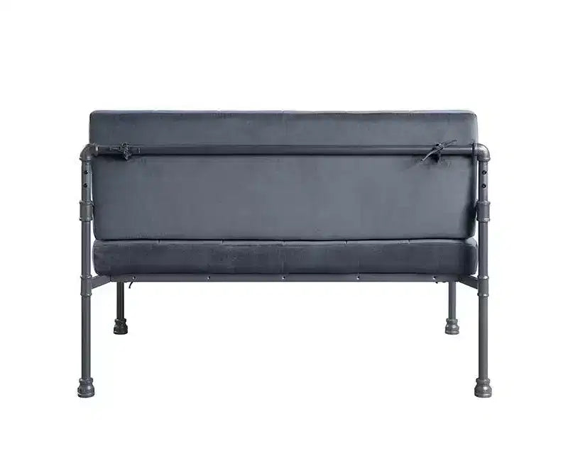 Causeuse 51 po Brantley Gris Sable - Acme Furniture : Comprend 2 coussins décoratifs, Cadre en métal