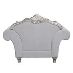 Fauteuil d'appoint Pelumi 62 po Lin gris clair Fini platine - Acme Furniture