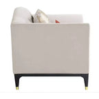Canapé Tayden 180 cm Velours Beige : Acme Furniture, capitonnage cristal, accents dorés