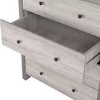 Commode 4 tiroirs miBasics Chickadee Farmhouse Blanc côtier : Rangement en MDF, Dispositif anti-basculement