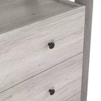 Commode 4 tiroirs miBasics Chickadee Farmhouse Blanc côtier : Rangement en MDF, Dispositif anti-basculement
