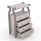 Commode 4 tiroirs miBasics Chickadee Farmhouse Blanc côtier : Rangement en MDF, Dispositif anti-basculement