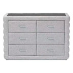 Baxton Studio Cadmus Commode à 4 tiroirs en tissu tufté gris clair