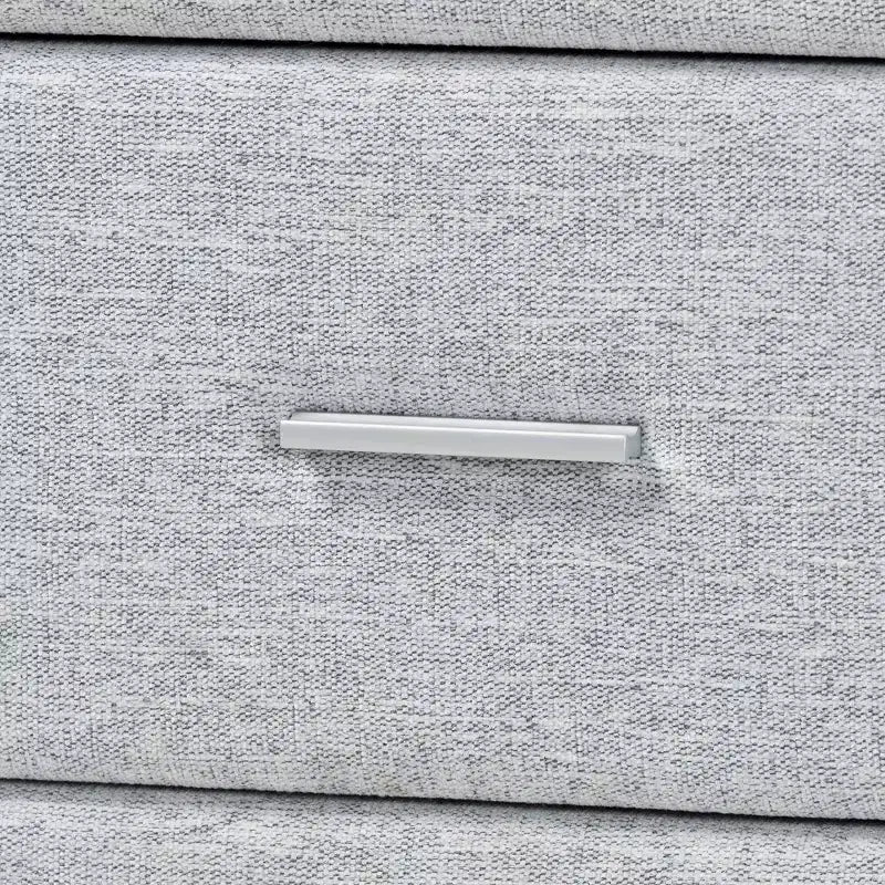 Baxton Studio Cadmus Commode à 4 tiroirs en tissu tufté gris clair