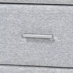 Baxton Studio Cadmus Commode à 4 tiroirs en tissu tufté gris clair