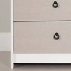 Commode double 6 tiroirs South Shore blanc/beige