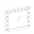 Miroir Grayde 15 pièces avec ampoules et chargeur USB Blanc lumineux - HOMES: Inside + Out