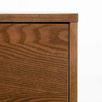 HOMES: Inside + Out Table de Chevet 2 Tiroirs Riverstone Mid-Century Modern Noyer