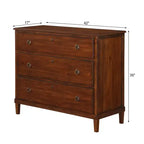 Commode Cambridge Comfort Pointe Marron : Style transitionnel, Coulisses en métal, Butées de sécurité, Aucun assemblage requis