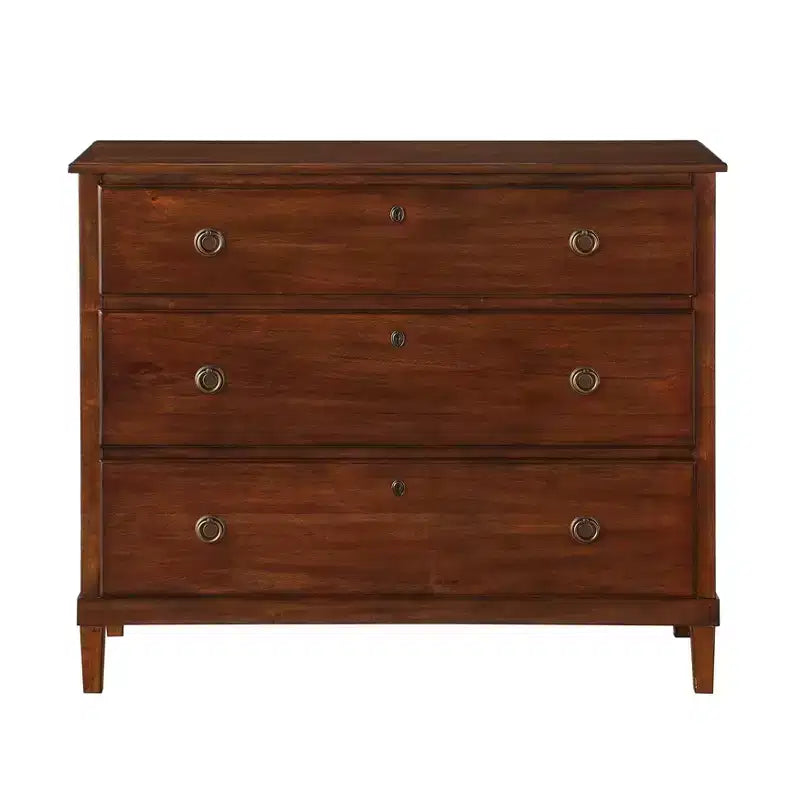 Commode Cambridge Comfort Pointe Marron : Style transitionnel, Coulisses en métal, Butées de sécurité, Aucun assemblage requis