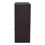 Commode 4 tiroirs en faux rotin tissé Summertree Espresso – miBasics : style bohème, ambiance resort, design compact