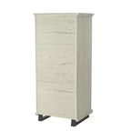 Commode contemporaine Festivo à 9 tiroirs et chiffonnier à 5 tiroirs de 24 pouces, couleur blanc cassé scié : Conforme aux normes de sécurité ASTM, Rangement de chambre