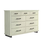 Commode contemporaine Festivo à 9 tiroirs et chiffonnier à 5 tiroirs de 24 pouces, couleur blanc cassé scié : Conforme aux normes de sécurité ASTM, Rangement de chambre