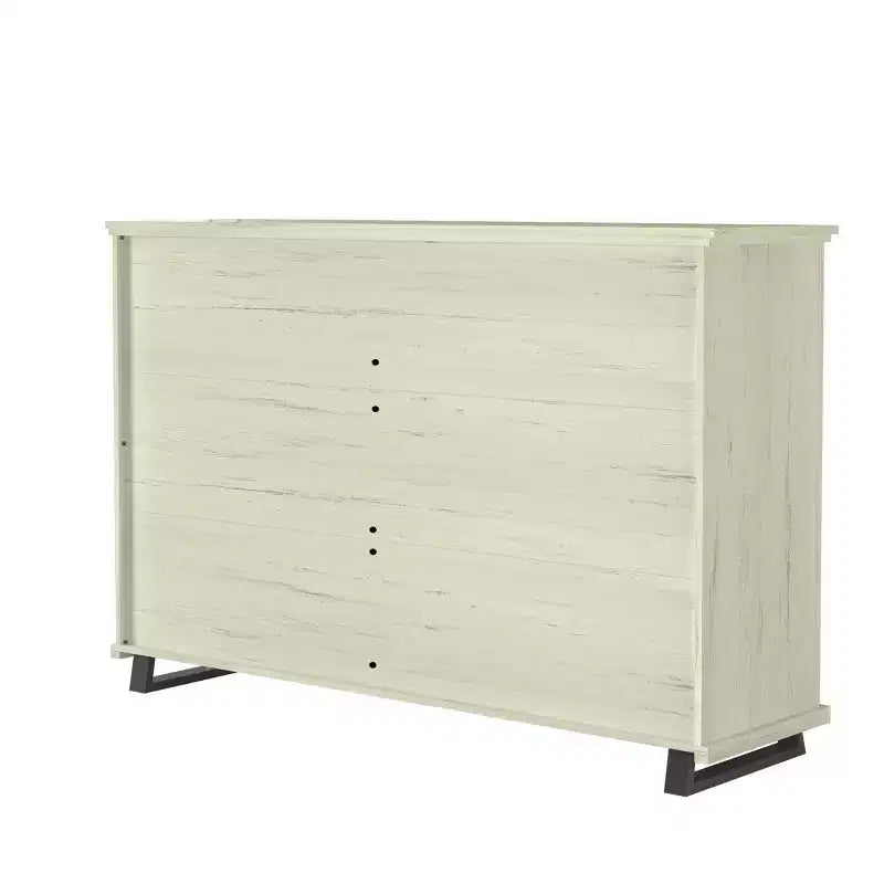 Commode contemporaine Festivo à 9 tiroirs et chiffonnier à 5 tiroirs de 24 pouces, couleur blanc cassé scié : Conforme aux normes de sécurité ASTM, Rangement de chambre
