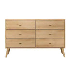 Commode 6 tiroirs Prepact Milo chêne naturel
