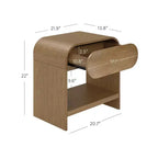 Nathan James Lot de 2 tables de chevet Iris marron clair