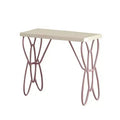 Priya Ii 22" Nightstands White/Light Purple - Acme Furniture: Metal Frame, Wood Surface, Meets ASTM Safety Standards