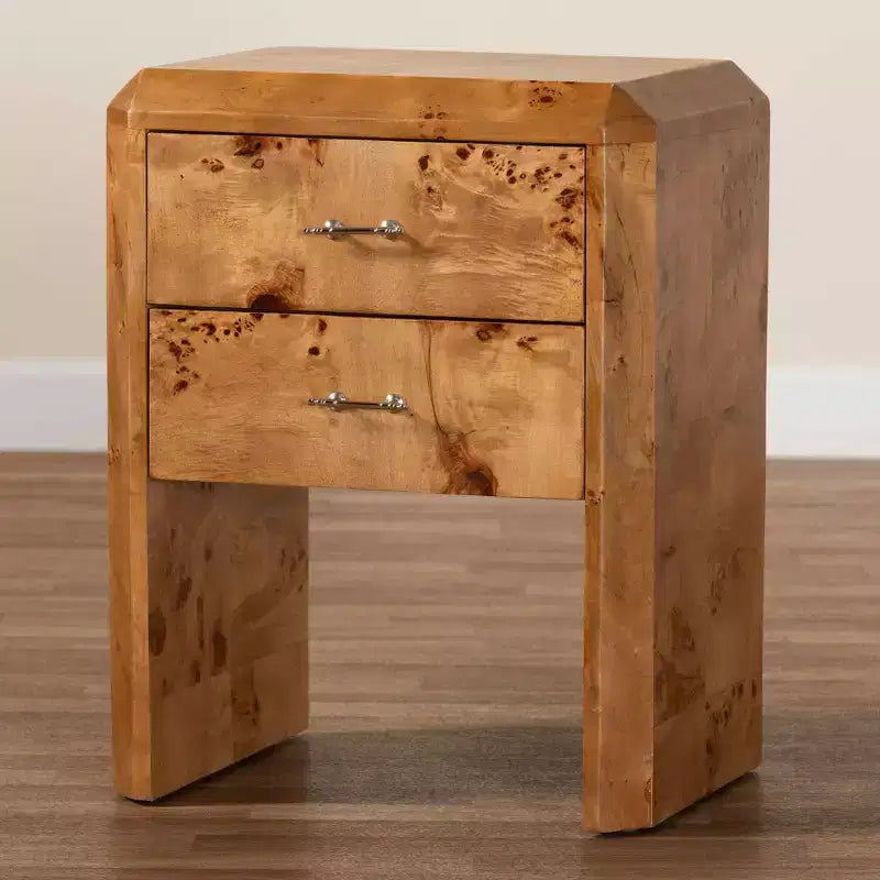 Table de chevet en bois Nebu Burl de Mappa bali & pari