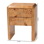Table de chevet en bois Nebu Burl de Mappa bali & pari