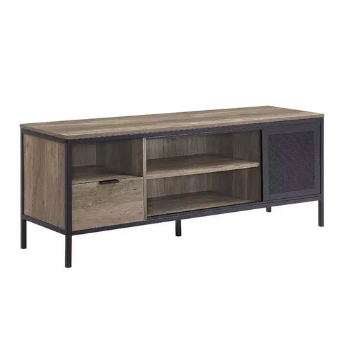 Acme Furniture Nantan TV Stand for TVs up to 50" Rustic Oak/Black Finish