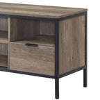 Meuble TV Nantan Acme Furniture pour téléviseurs jusqu'à 50 pouces, finition chêne rustique/noir