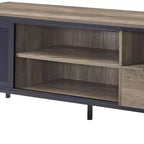 Meuble TV Nantan Acme Furniture pour téléviseurs jusqu'à 50 pouces, finition chêne rustique/noir