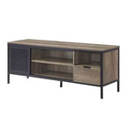 Meuble TV Nantan Acme Furniture pour téléviseurs jusqu'à 50 pouces, finition chêne rustique/noir