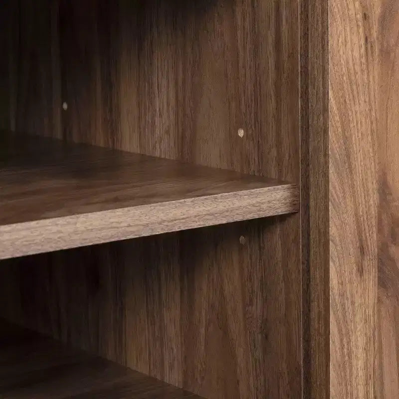 Meuble TV Flam South Shore pour téléviseurs jusqu'à 60", Noyer naturel : Meuble média en panneaux de particules stratifiés