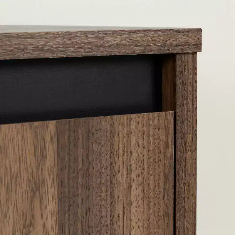 Meuble TV Flam South Shore pour téléviseurs jusqu'à 60", Noyer naturel : Meuble média en panneaux de particules stratifiés
