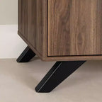 Meuble TV Flam South Shore pour téléviseurs jusqu'à 60", Noyer naturel : Meuble média en panneaux de particules stratifiés