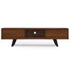 Meuble TV Mitchell 72" pour téléviseurs jusqu'à 80" Noyer - WyndenHall : Console média avec étagères fixes et ouvertes