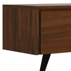 Meuble TV Mitchell 72" pour téléviseurs jusqu'à 80" Noyer - WyndenHall : Console média avec étagères fixes et ouvertes