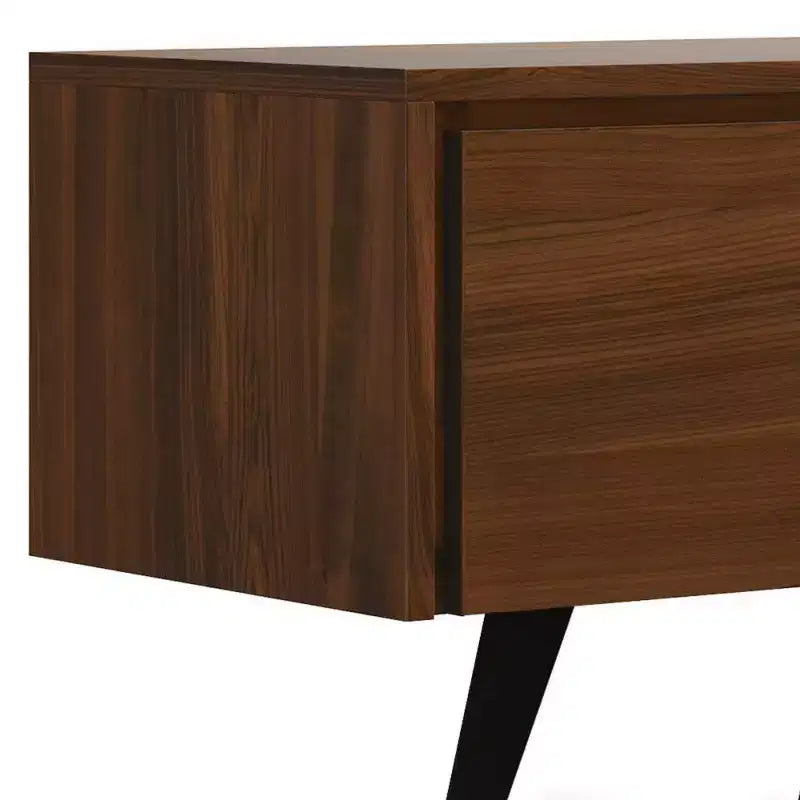 Meuble TV Mitchell 72" pour téléviseurs jusqu'à 80" Noyer - WyndenHall : Console média avec étagères fixes et ouvertes
