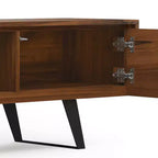 Meuble TV Mitchell 72" pour téléviseurs jusqu'à 80" Noyer - WyndenHall : Console média avec étagères fixes et ouvertes