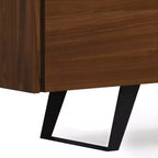 Meuble TV Mitchell 72" pour téléviseurs jusqu'à 80" Noyer - WyndenHall : Console média avec étagères fixes et ouvertes