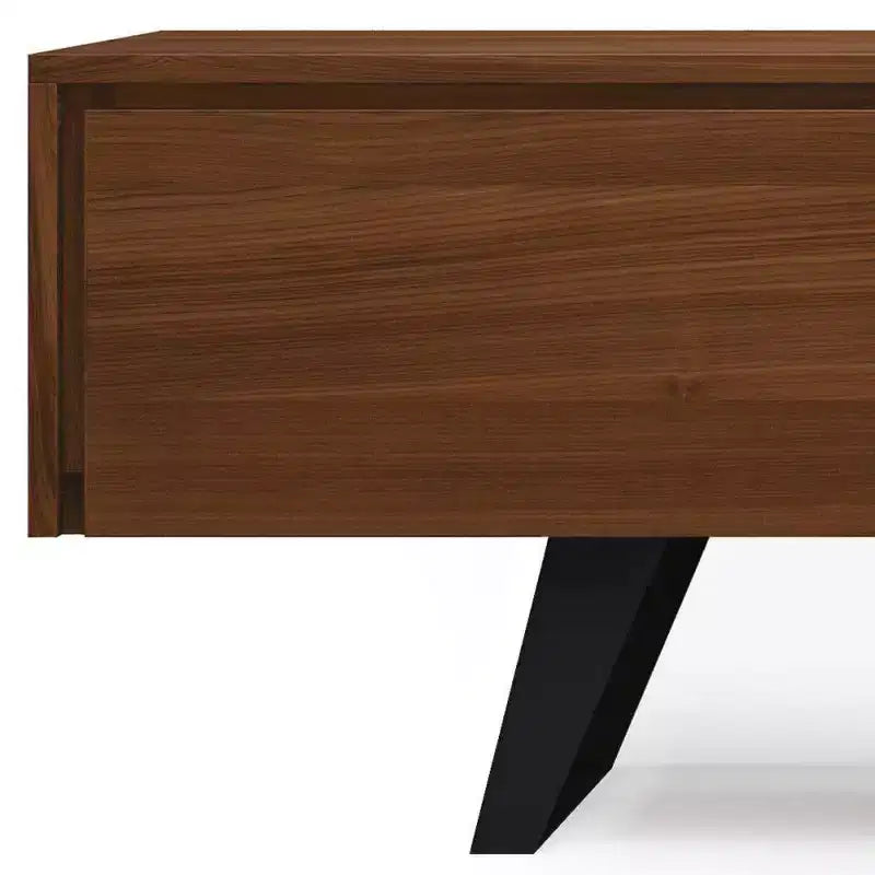 Meuble TV Mitchell 72" pour téléviseurs jusqu'à 80" Noyer - WyndenHall : Console média avec étagères fixes et ouvertes