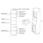Magasin 24h/24 et 7j/7 – Meuble colonne Jenny 70,8" avec tiroir Espresso : Rangement multimédia de style transitionnel, étagères réglables