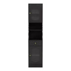 Magasin 24h/24 et 7j/7 – Meuble colonne Jenny 70,8" avec tiroir Espresso : Rangement multimédia de style transitionnel, étagères réglables