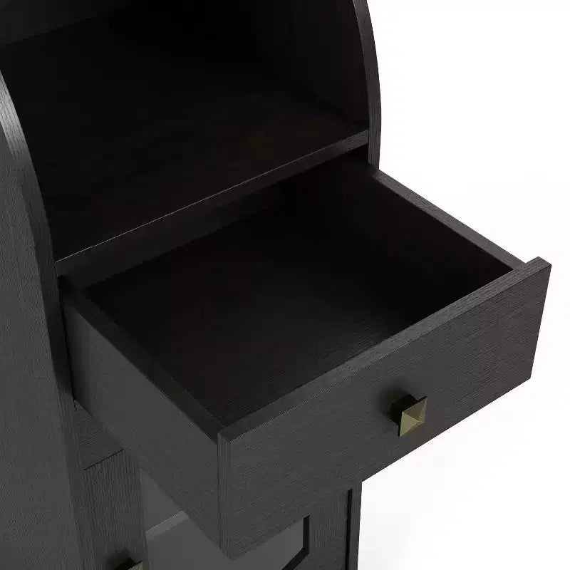 Magasin 24h/24 et 7j/7 – Meuble colonne Jenny 70,8" avec tiroir Espresso : Rangement multimédia de style transitionnel, étagères réglables