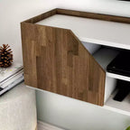 Meuble TV flottant transitionnel Kelvert 24/7 Shop At Home pour téléviseurs jusqu'à : Fixation murale, gestion des câbles, rangement