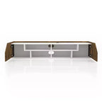 Meuble TV flottant transitionnel Kelvert 24/7 Shop At Home pour téléviseurs jusqu'à : Fixation murale, gestion des câbles, rangement