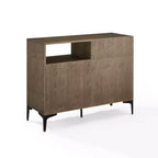 Crosley 40 po Meuble média de rangement pour vinyles Sydney Noyer : Rangement vinyles, Meuble média avec étagères ouvertes