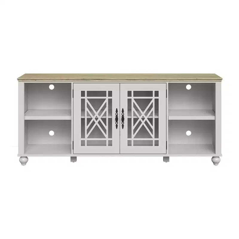 Meuble TV Festivo Vintage Style 178 cm pour téléviseurs jusqu'à 203 cm Blanc