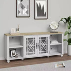 Meuble TV Festivo Vintage Style 178 cm pour téléviseurs jusqu'à 203 cm Blanc