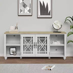 Meuble TV Festivo Vintage Style 178 cm pour téléviseurs jusqu'à 203 cm Blanc