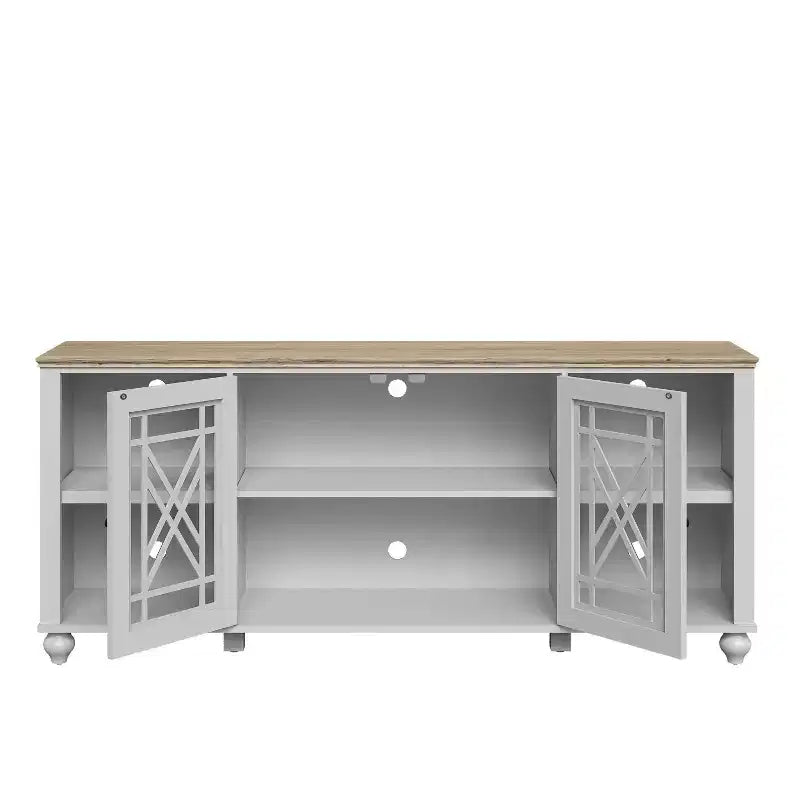 Meuble TV Festivo Vintage Style 178 cm pour téléviseurs jusqu'à 203 cm Blanc
